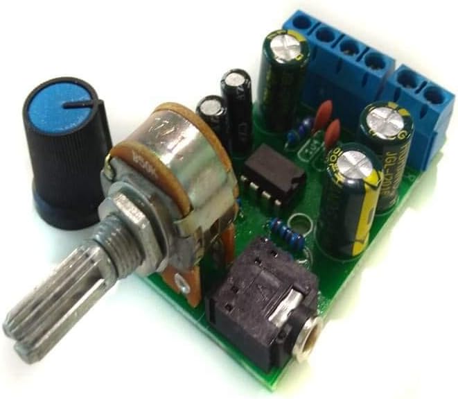 TALENTEC Audio DIY Kit: 2.0 Verstärker, 2X 5W 4Ω 2"Lautsprecher, 2X 2 Schwarze Gitter, verkabelt. DI