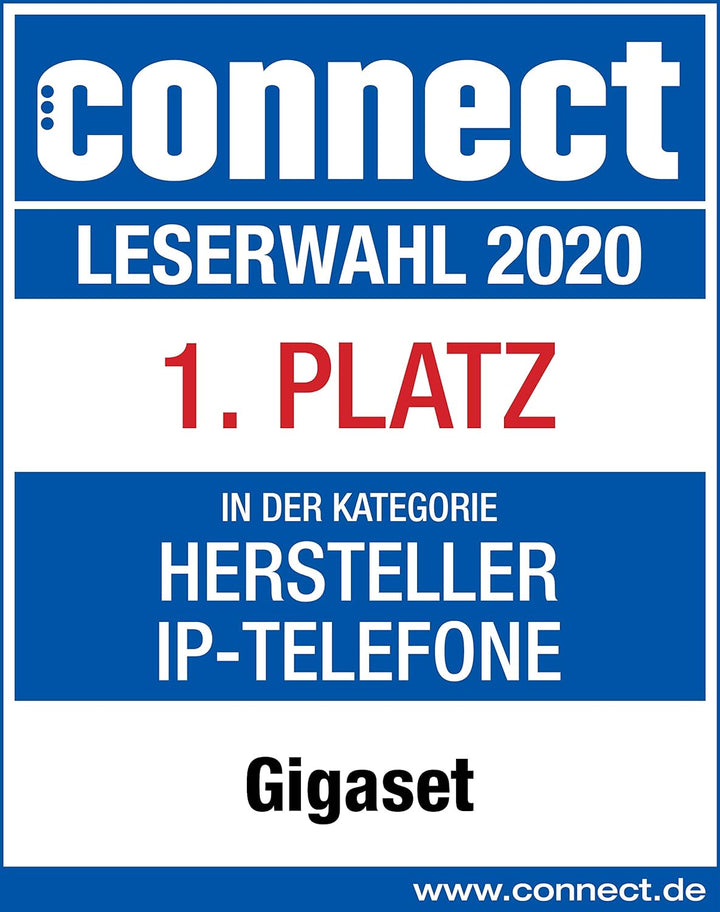 Gigaset T480HX - Tischtelefon zum schnurlosen Anschluss an DECT-Basis oder Router - grosses Farbdisp