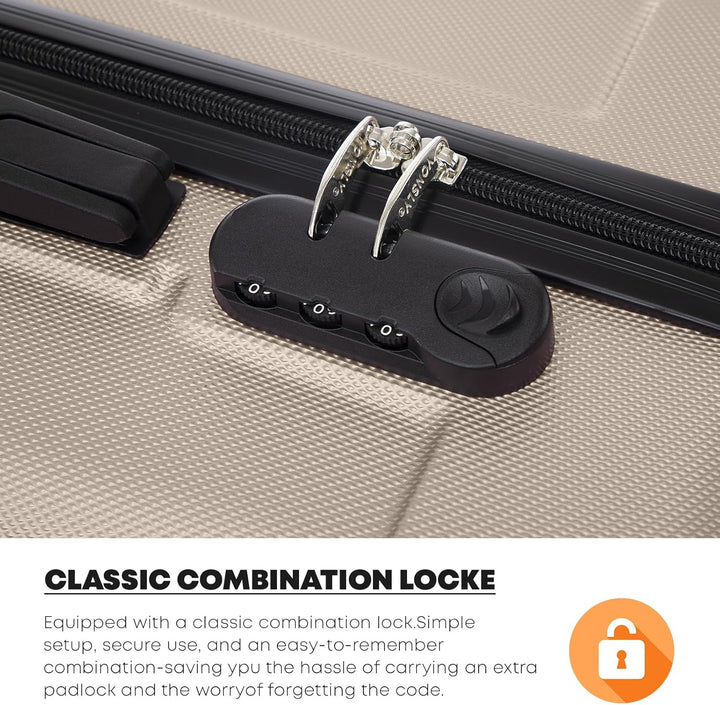 Trolley Koffer Suitcase, Reisekoffer, Rollkoffer Handgepäck, Hartschalenreisekoffer mit 4 Rollen 360