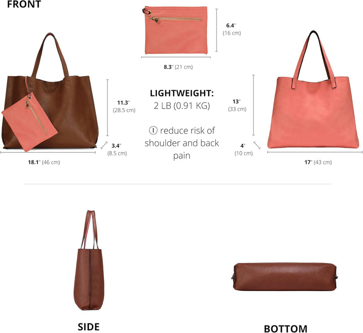 Scarleton stilvolle reversible tote handtasche für Damen, vegan leder schultertasche, hobo tasche, s
