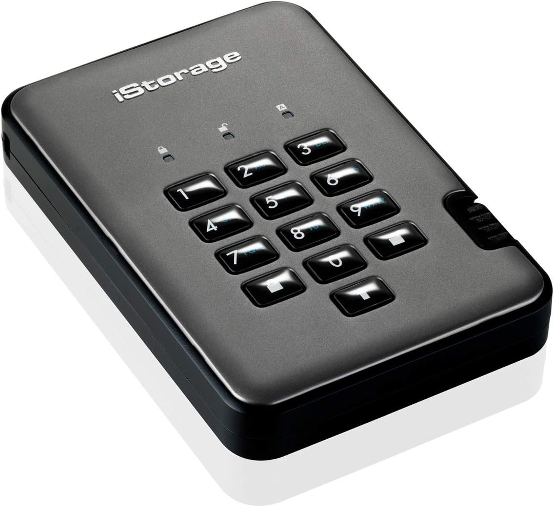 iStorage diskAshur Pro2 5TB Externe Festplatte, Graphit, IS-DAP2-256-5000-C-G HDD 5TB, HDD 5TB