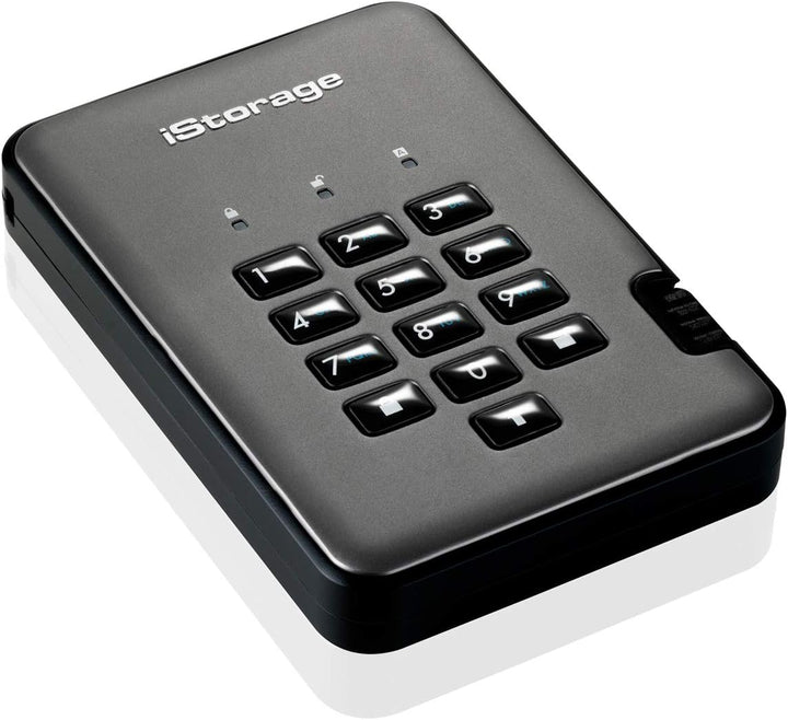 iStorage diskAshur Pro2 5TB Externe Festplatte, Graphit, IS-DAP2-256-5000-C-G HDD 5TB, HDD 5TB