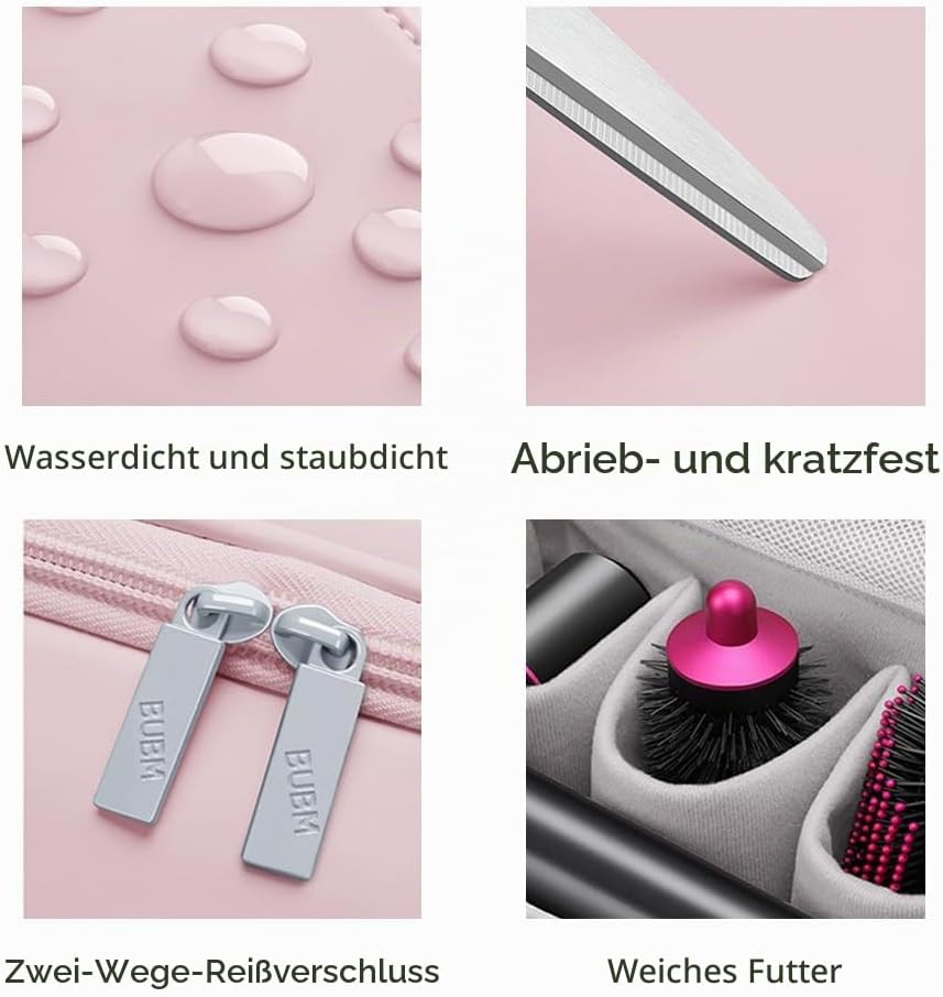 Reisetasche für Haartrockner, tragbare Aufbewahrungstasche mit Aufhängehaken, wasserdichte Organizer