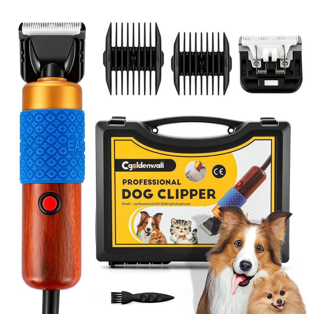 CGOLDENWALL 200W Hundeschermaschine Leise Profi Hund Katze Tierhaarschneider mit 3m Kabel, einstellb
