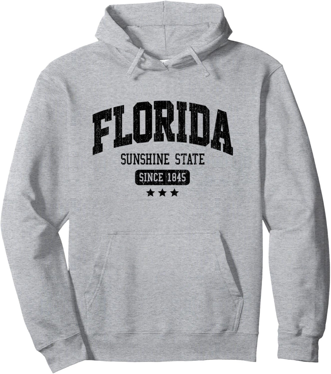Jahrgang Florida Sunshine State Athletic Schwarz Rau Pullover Hoodie