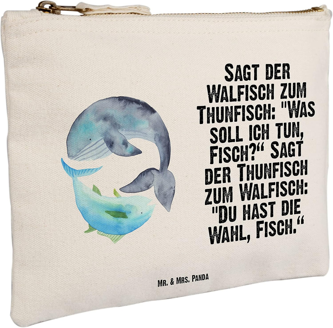 Mr. & Mrs. Panda Schlampermäppchen Walfisch Thunfisch Grösse M - Geschenk, Mäppchen, Flachwitz, kosm