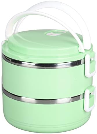 Haofy Thermische Edelstahl -Lunchbox Stapelbare Isolierte Runde Lebensmittelbehälter für Home Office