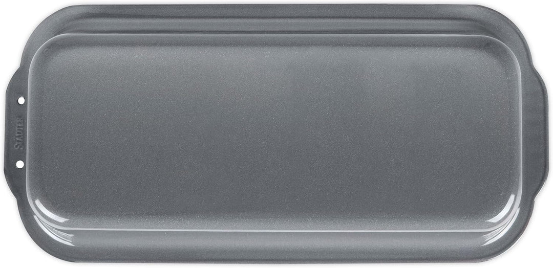 Städter we love baking silberne Brot-Back-Kastenform 16x11,5 cm - Höhe 7cm - aus Metall emailliert -