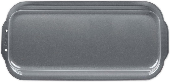 Städter we love baking silberne Brot-Back-Kastenform 16x11,5 cm - Höhe 7cm - aus Metall emailliert -