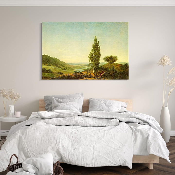 Printed Paintings Leinwand (80x60cm): Caspar David Friedrich - Der Sommer, Landschaft mit Liebesp 80