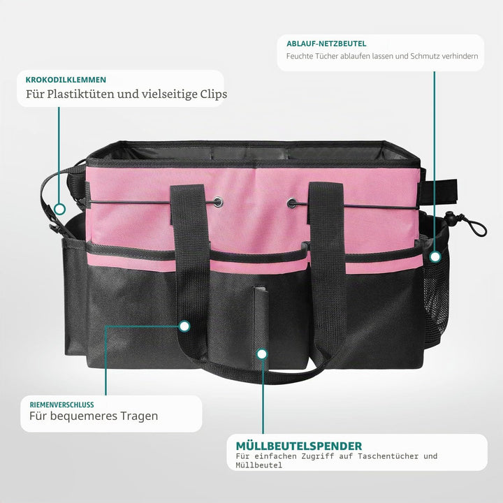 Tragbare Putzmittel Organizer, Grosse Cleaning Caddy Putztasche mit Griff Schulterriemen, Putzset Ha
