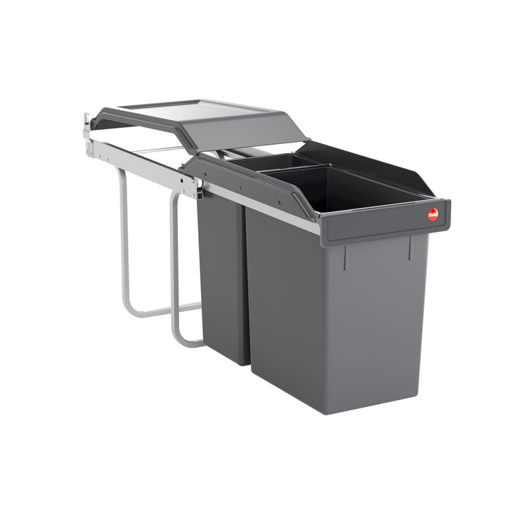 Hailo Abfallsammler Tandem 3650111 | für Schränke ab 300 mm Breite | Einbau Mülleimer 24 + 7L | per