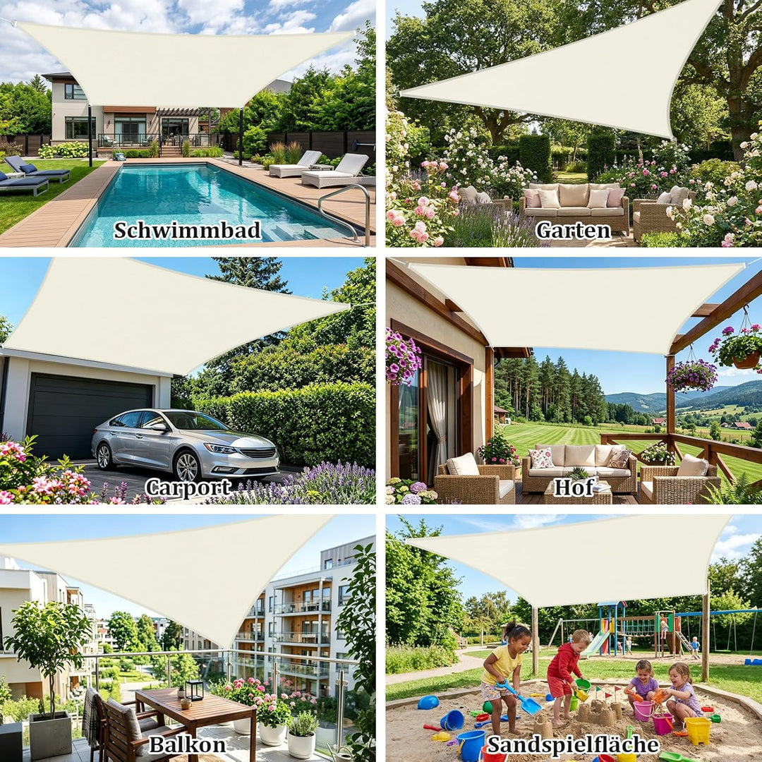 Shade&Beyond Sonnensegel Wasserdicht Rechteckig 2 x 3 m Wetterschutz Sonnenschutz Sunsegel PES-Polye