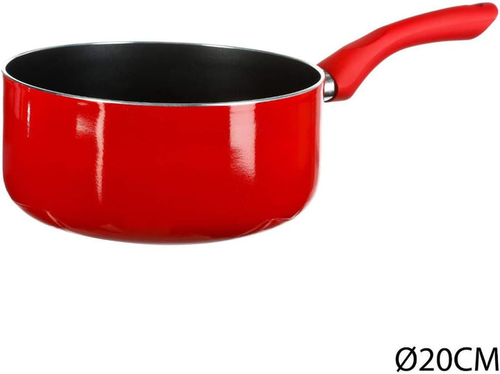 Stieltopf aus Aluminium, 20 cm cm Rot, cm Rot