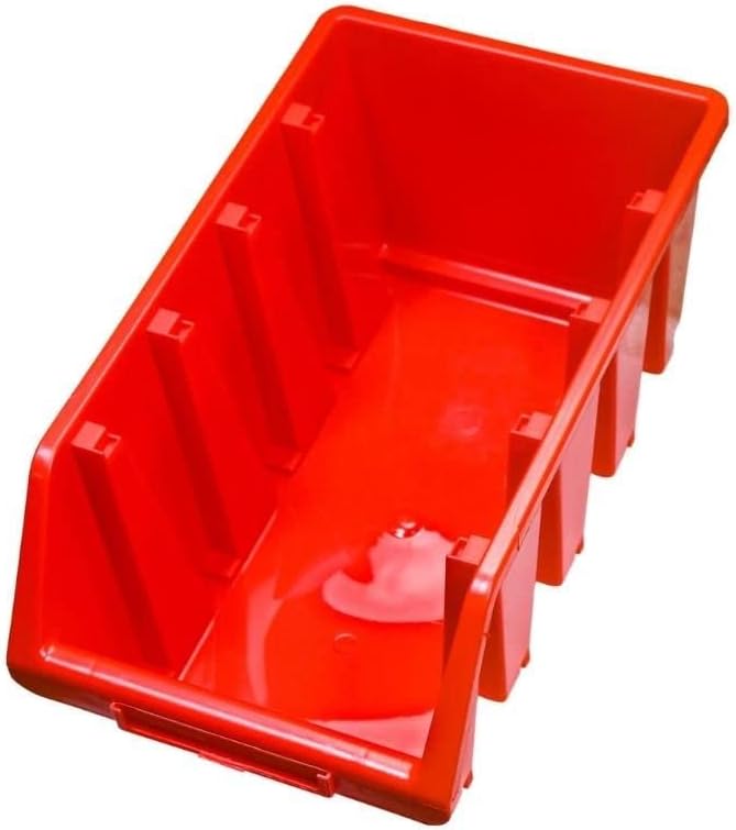 PROREGAL SuperSparSet 10x Sichtlagerbox 4 | HxBxT 15,5x20,4x34cm | Rot | Sichtlagerbehälter Sichtlag