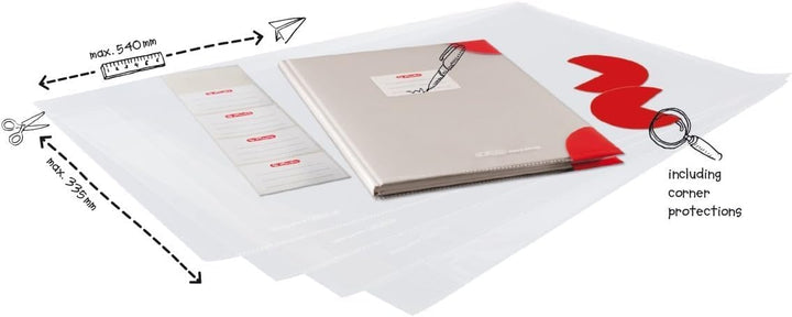 Herlitz 50014743 Buchhülle easy cover (Polybeutel, Grösse: 10 Stück) Grösse: 10 Stück Polybeutel, Gr