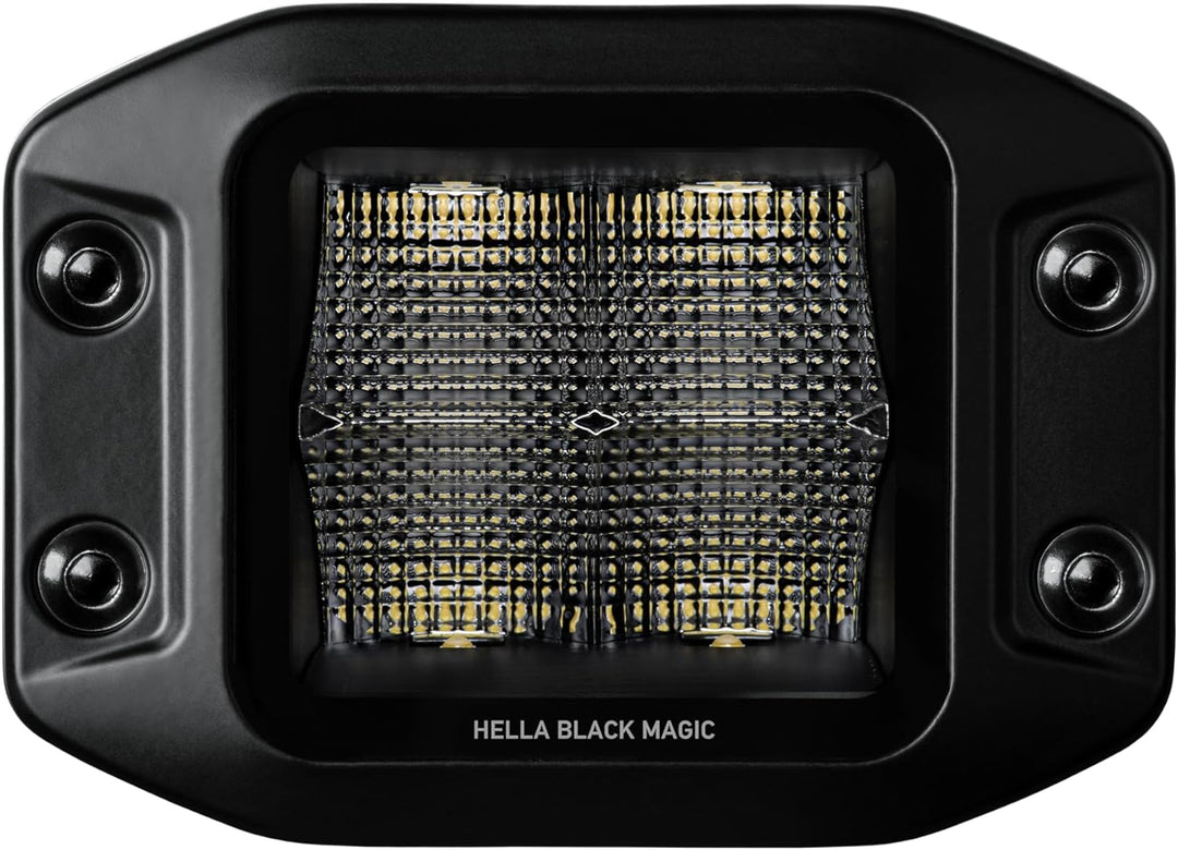 HELLA 1FA 358 176-831 LED-Fernscheinwerfer - Black Magic Cube Kit 3.2" - 12/24V - Anbau - Kabel: 500