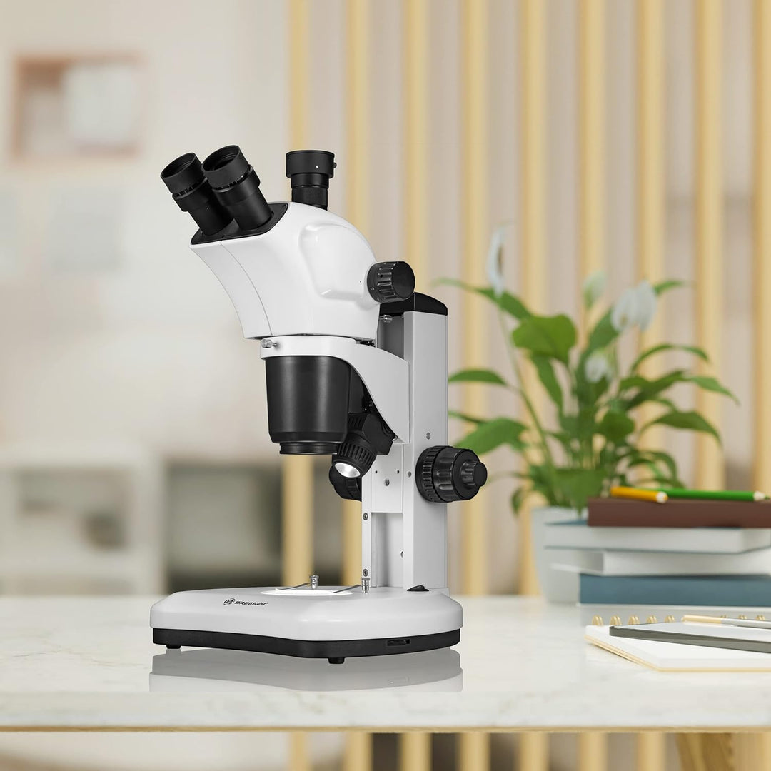 Bresser Mikroskop Science ETD-301 7-63x Trino Zoom Stereomikroskop mit hohem Arbeitsabstand (100mm)
