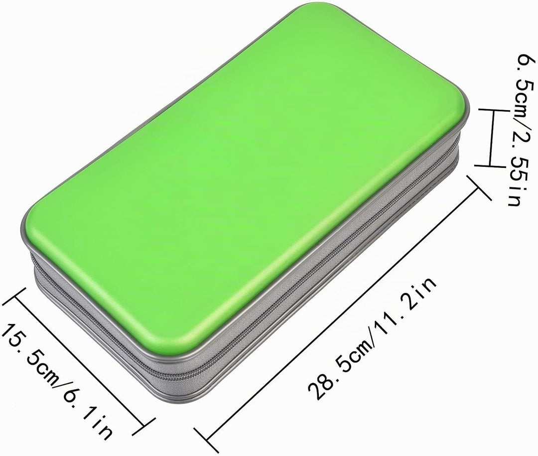 UENTIP CD-Hülle mit 96 Kapazitäten, tragbare DVD-Hülle aus Hartplastik, CD-Organizer, Brieftasche, s