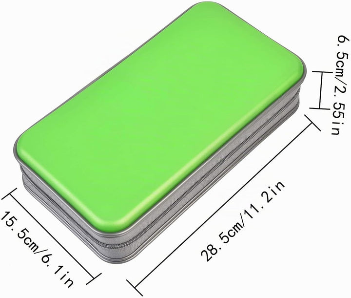 UENTIP CD-Hülle mit 96 Kapazitäten, tragbare DVD-Hülle aus Hartplastik, CD-Organizer, Brieftasche, s
