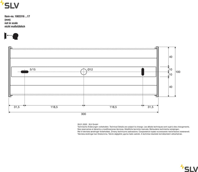 SLV Wandaufbauleuchte CHROMBO / Wand-Beleuchtung innen, LED Spot, Aufbau-Leuchte, Wandaufbauleuchte,