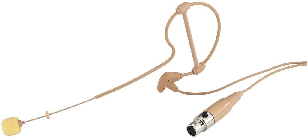 Monacor HSE-40/SK Ultraleichtes Miniatur-Ohrbügelmikrofon, Gelb
