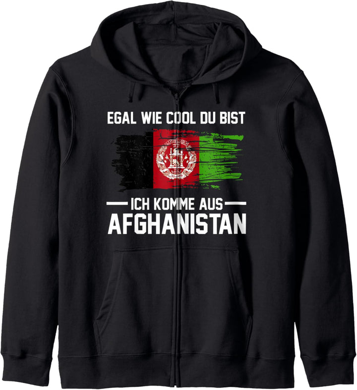 Afghane Afghanische Flagge Afghan Afghanisch Kapuzenjacke