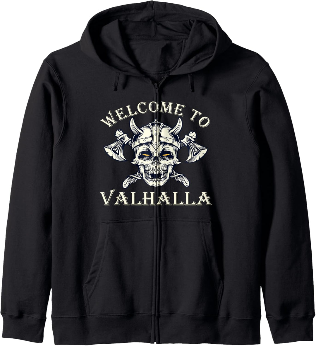 Viking Willkommen in Valhalla Odin Ragna Thor Vikings Kapuzenjacke