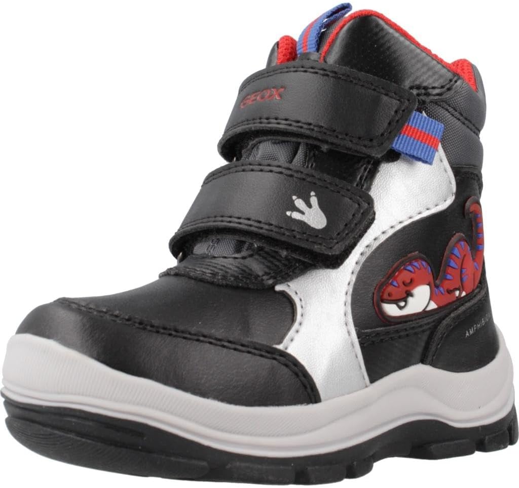 Geox Baby-Jungen B Flanfil B ABX Ankle Boot 24 EU Black Royal, 24 EU Black Royal