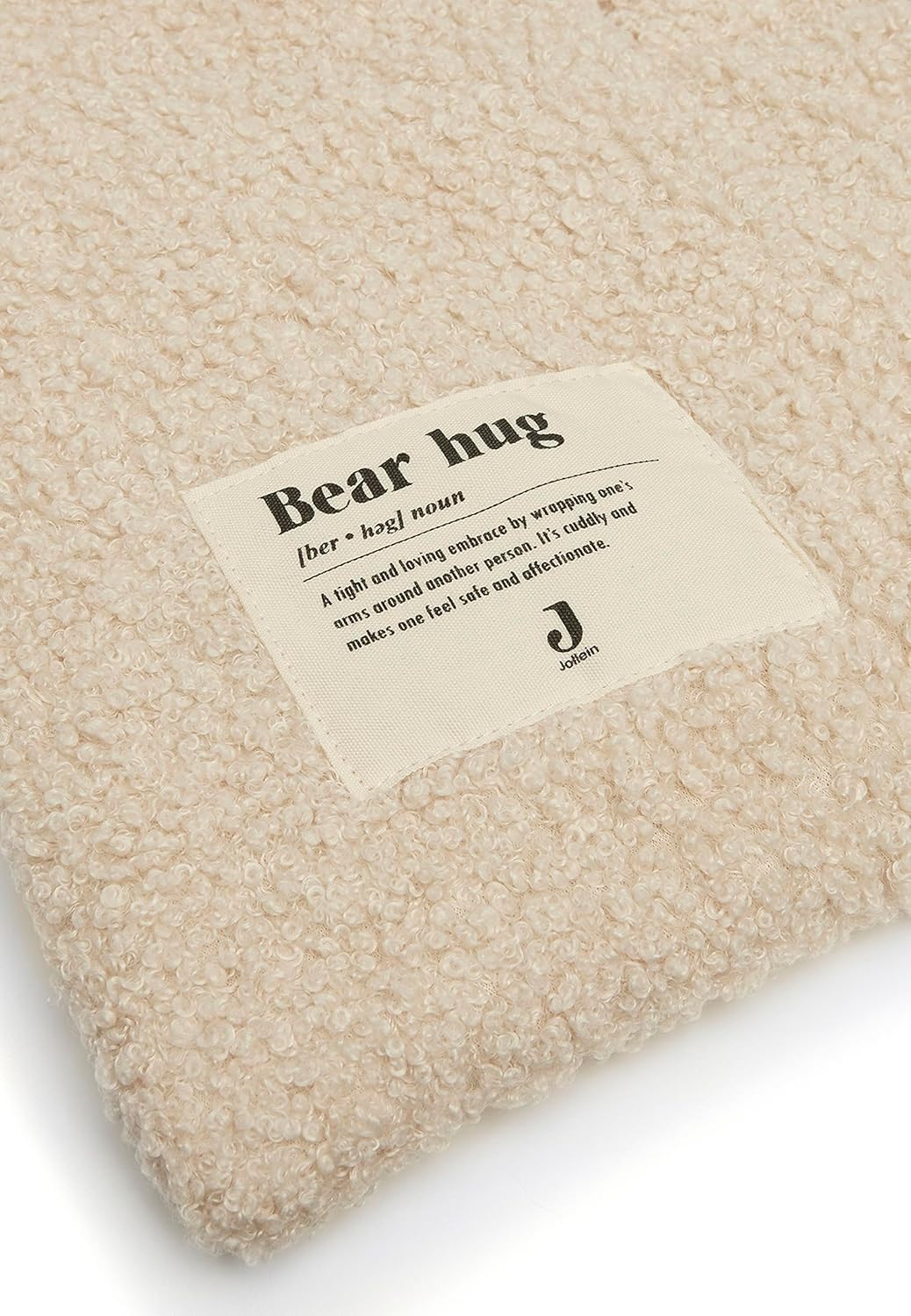 Jollein Krabbeldecke für Baby - Boucle, Naturel - Laufgittereinlage - 75x95 cm - Spieldecke Baby - C