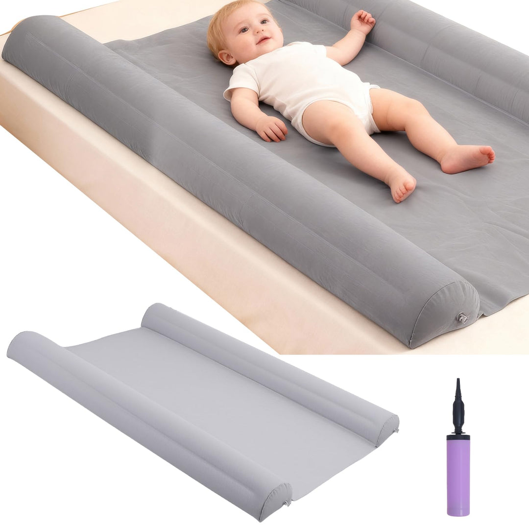 Vinteky Aufblasbarer Rausfallschutz, 148cm Tragbares Faltbares Bettgitter für Kinder&amp;Baby, Rausfalls