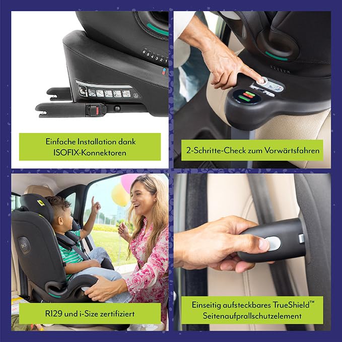 Graco Turn2Me™ Grow i-Size R129, 360° drehbarer Reboarder mit ISOFIX, Autositz bis ca. 7 Jahre (40-1