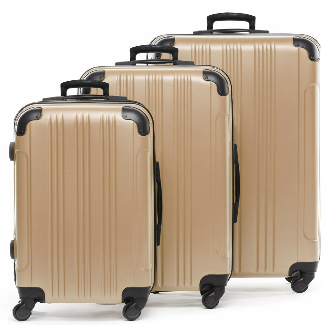 FERGÉ Premium Kofferset 3-teilig: 28", 24" & Handgepäck Koffer in einem Set, sehr robuste Reisekoffe