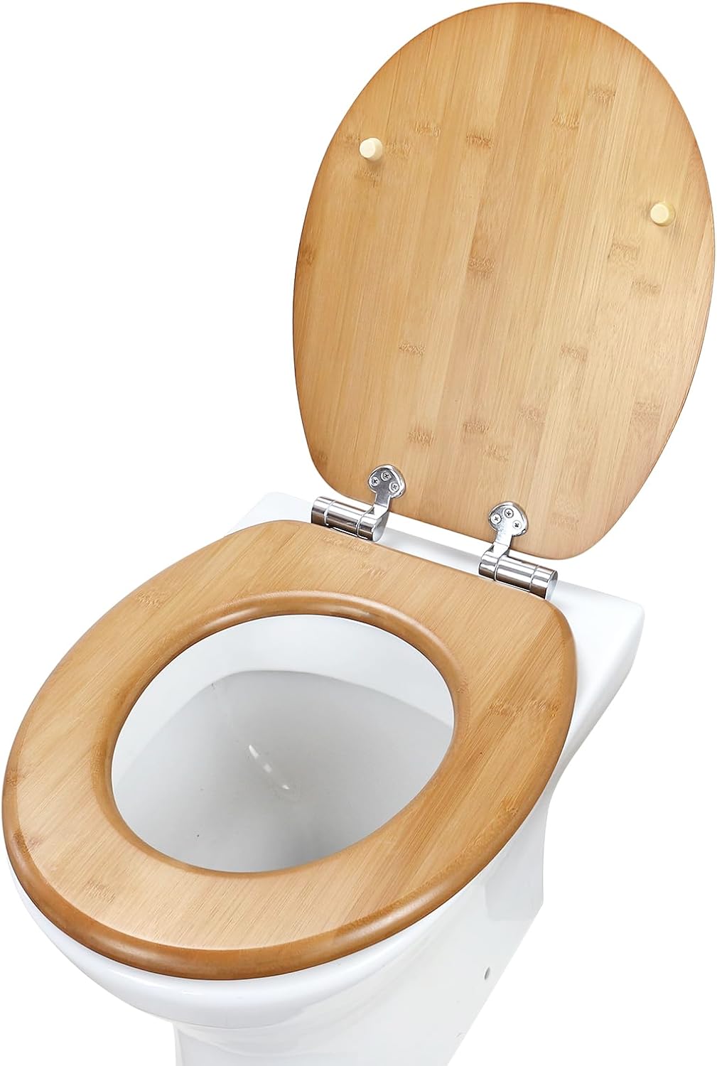 Toilettendeckel Bambus mit Absenkautomatik, WC-Sitz aus echtem Bambus, stabiler & nachhaltiger Toile