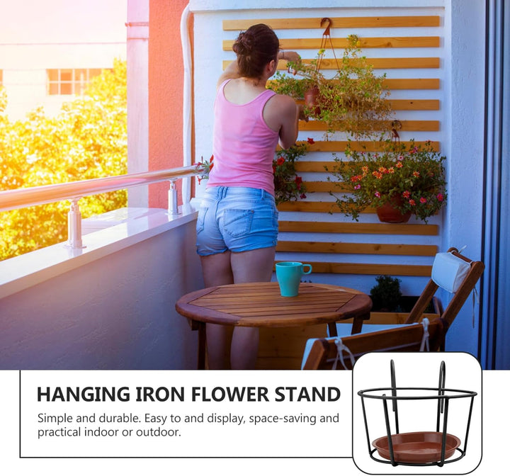 Blumentopfhalter Eisenkunst Balkon Blumentopf Halterung Hängeländer Pflanzgefässe Wandregal Pflanzto