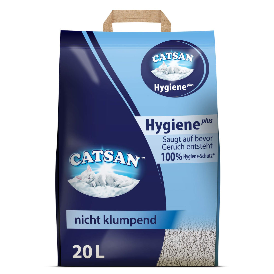 Catsan Katzenstreu Hygiene plus / Nicht klumpendes Hygienestreu / natürliche, weisse Körnchen mit Ex