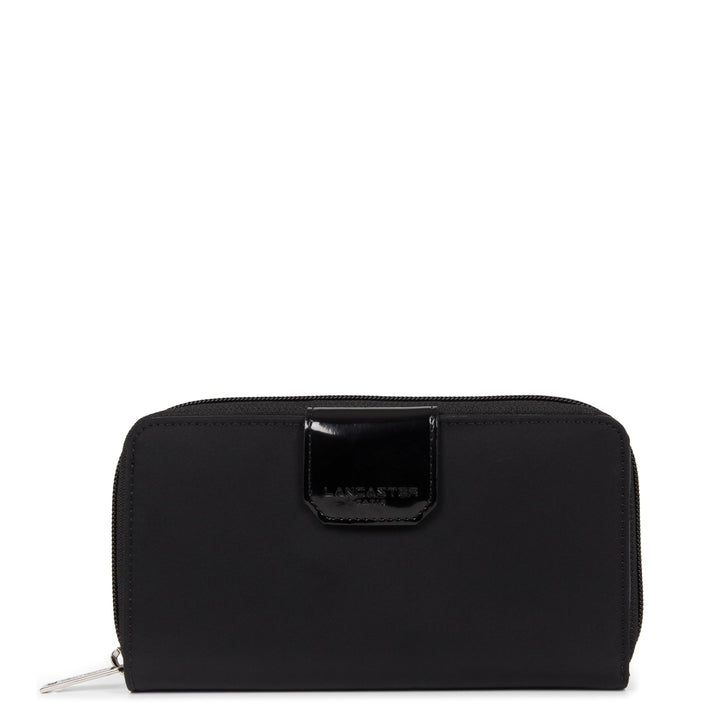 Lancaster Basic Verni, Unisex-Erwachsene Reisezubehör- Brieftasche Einheitsgrösse Noir, Einheitsgrös