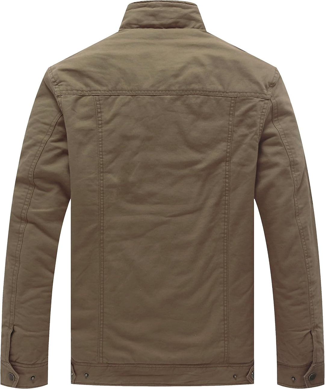 WenVen Übergangsjacke Herren Klassisch Gepolstert Winter Jacke S Kahki, S Kahki
