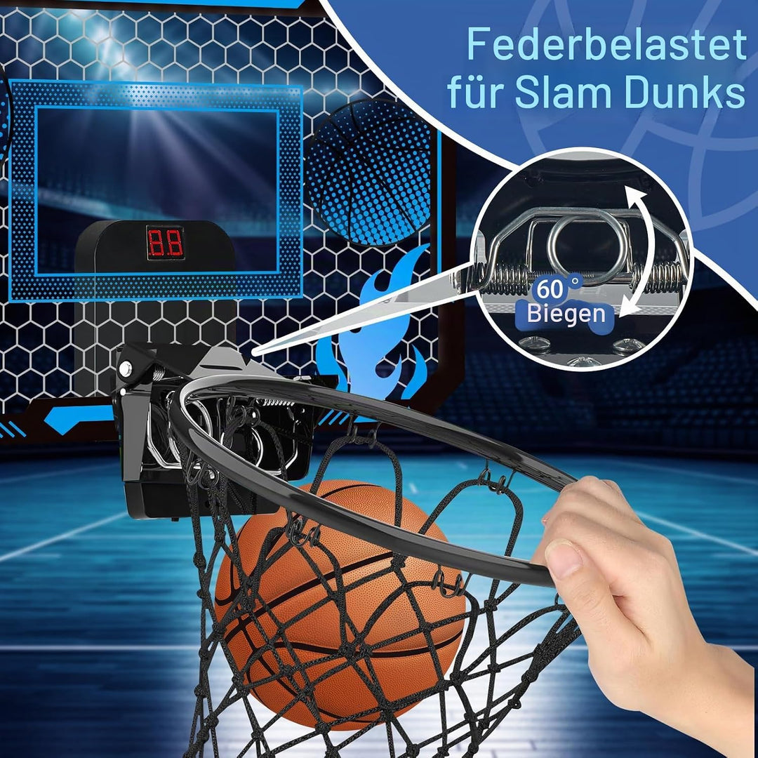 VROGTIK Indoor-Basketballkorb für Kinder, Halterung über der Tür, Anzeigetafel - Geschenke für 4-12