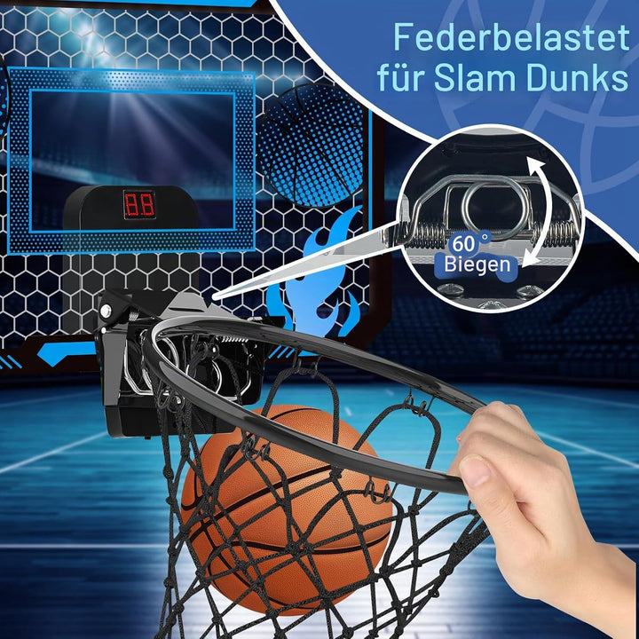 VROGTIK Indoor-Basketballkorb für Kinder, Halterung über der Tür, Anzeigetafel - Geschenke für 4-12