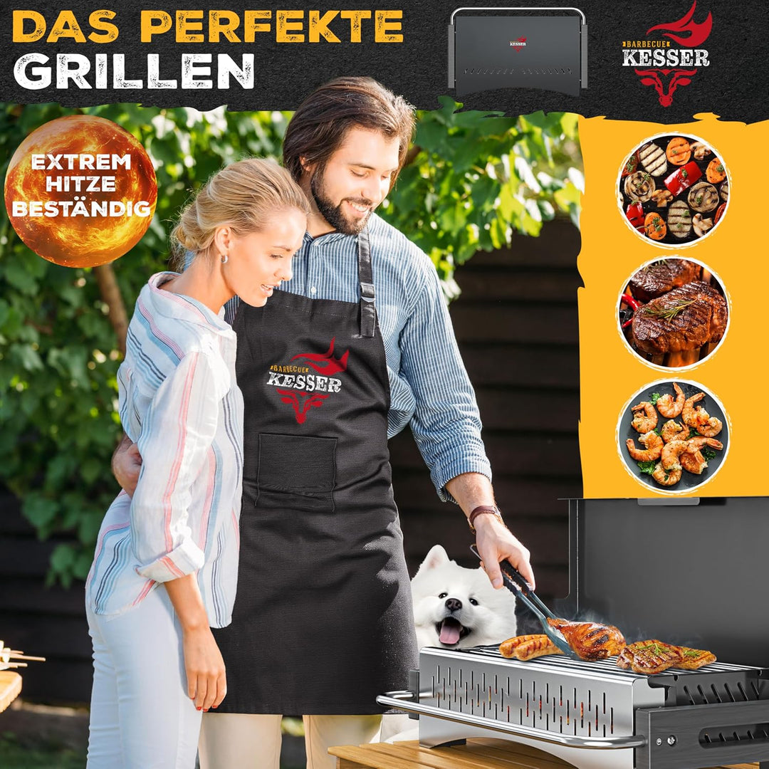 KESSER® Klappgrill tragbarer Camping Grill | Holzkohlegrill aus pulverbeschichtetem Stahl inklusive