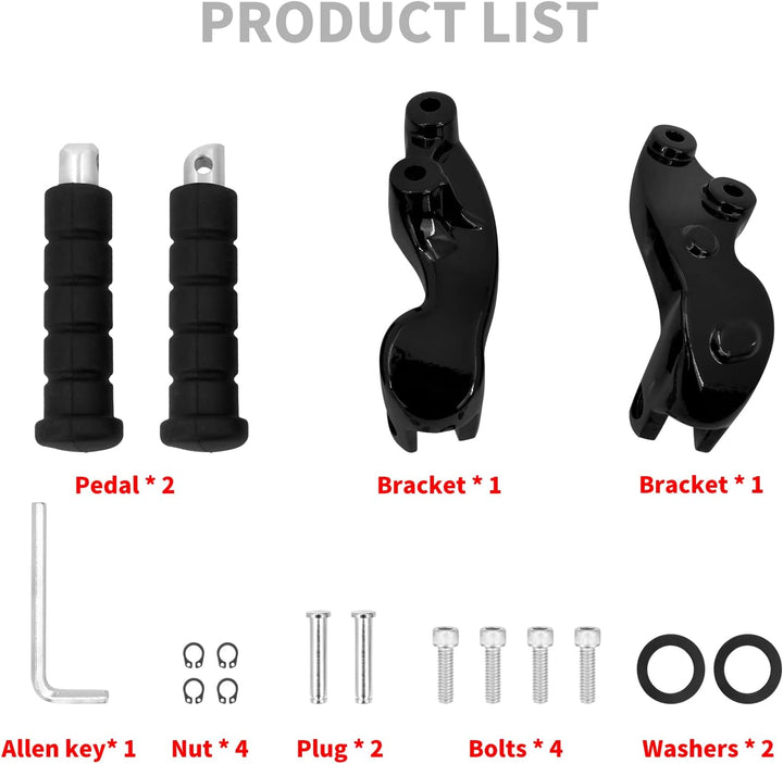 HCmotorku Motorrad-Fussrasten für hintere Beifahrerfussstütze, passend für Indian Scout 2015–2023 Sc