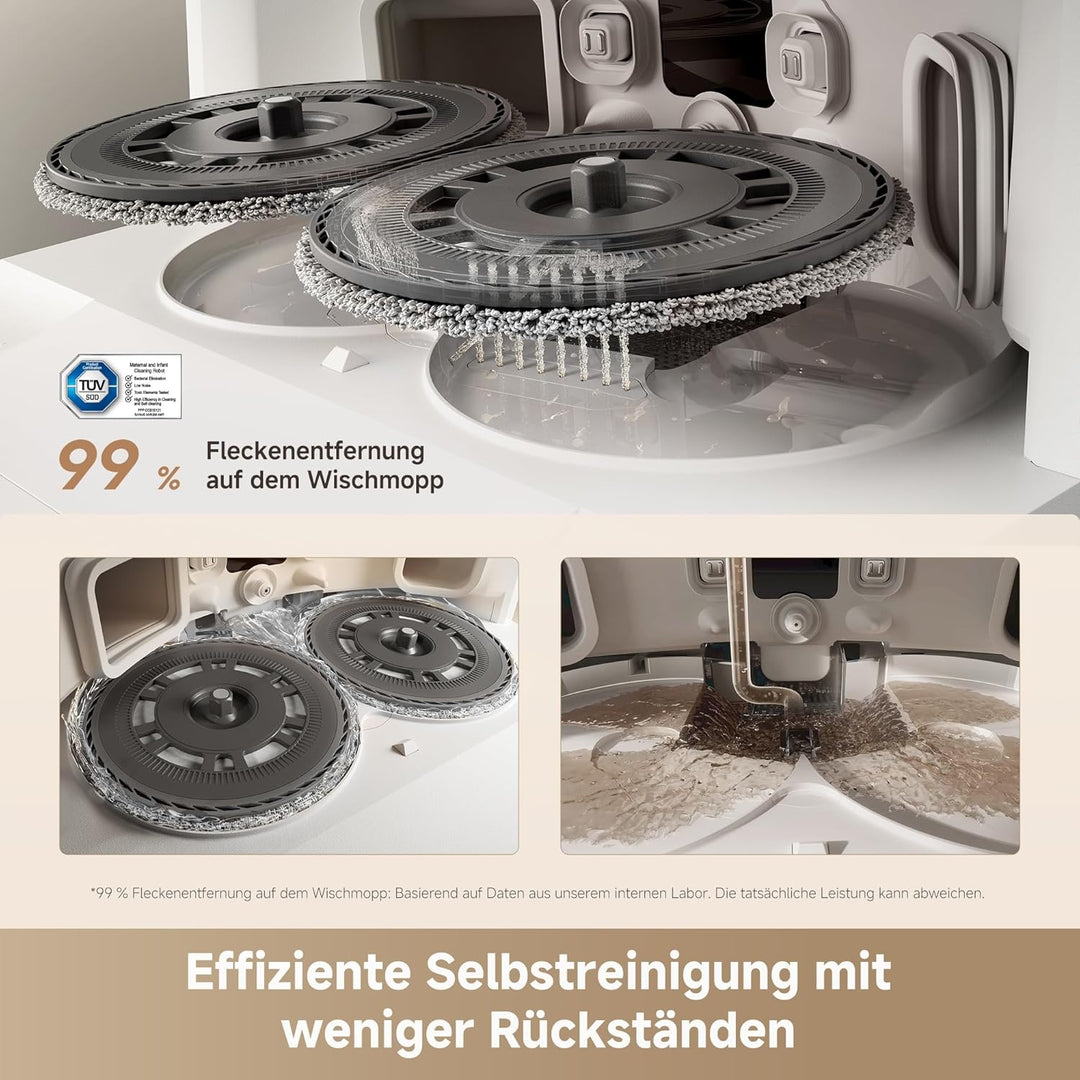 DREAME L10s Ultra Gen 3 Set staubsauger mit wischfunktion mit einer Saugkraft von 25.000 Pa, Seitenb
