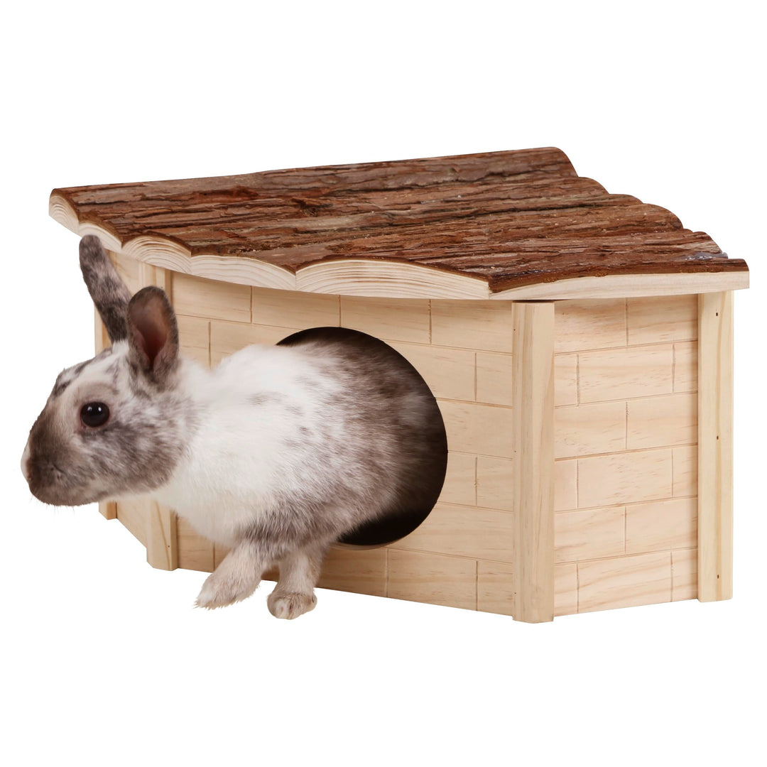 Kerbl Pet 82863 Eckhaus für Nager Nature, 31 x 31 x 20 cm