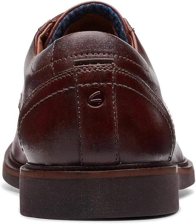 Clarks Herren Malwood-spitzeOxford 41 EU Braunes Leder, 41 EU Braunes Leder