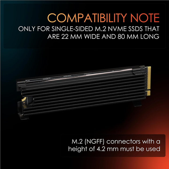 Thermal Grizzly - M.2 SSD Cooler - Inklusive 2x Minus Pad 8 Thermal Pads - Passiv Kühler für Next Ge