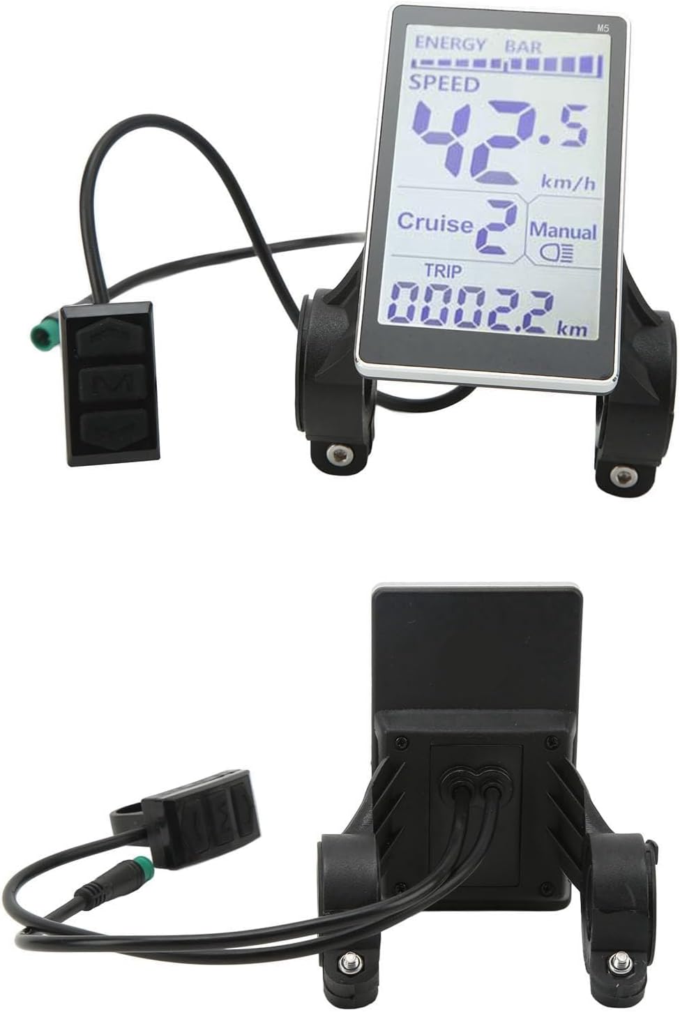 LCD Display, Elektrofahrrad LCD Messgerät 5 Pin 24V 36V 48V 60V Universal E Scooter M5 LCD Panel Bil