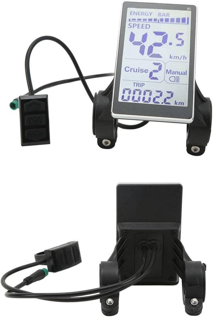 LCD Display, Elektrofahrrad LCD Messgerät 5 Pin 24V 36V 48V 60V Universal E Scooter M5 LCD Panel Bil