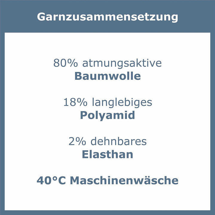 GAWILO 10 Paar PREMIUM Socken ohne drückende Naht | Damen & Herren | gekämmte Baumwolle | extra weit