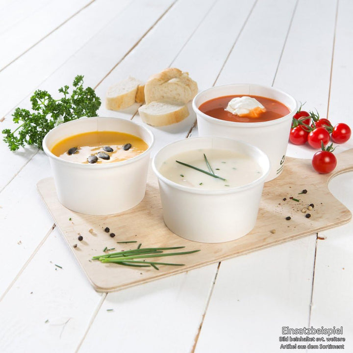 BIZOYG ecológico universal cartón desechable cuencos helado, postre, Fingerfood, Snacks 25x tazones